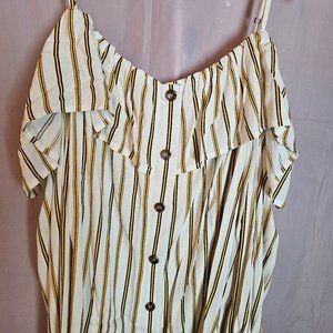 Maurices off Shoulder with Straps Golden Stripes XXL